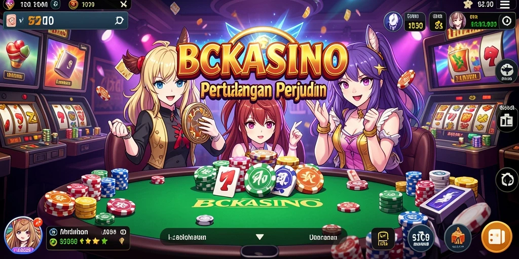 Tampilan gameplay BCKASINO dengan karakter Anime yang ikonik.