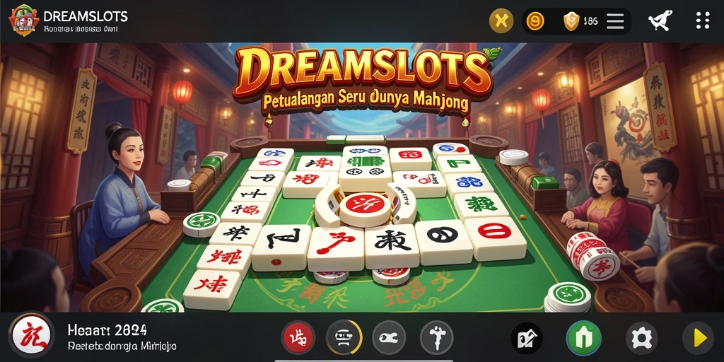 Tangkapan layar utama <strong>DREAMSLOTS</strong> menampilkan gameplay seru Mahjong yang memikat.