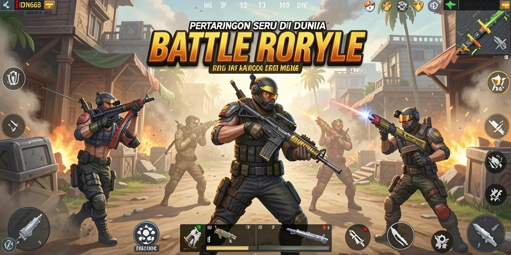 Tampilan gameplay seru dari IDN668 dalam pertarungan Battle Royale.