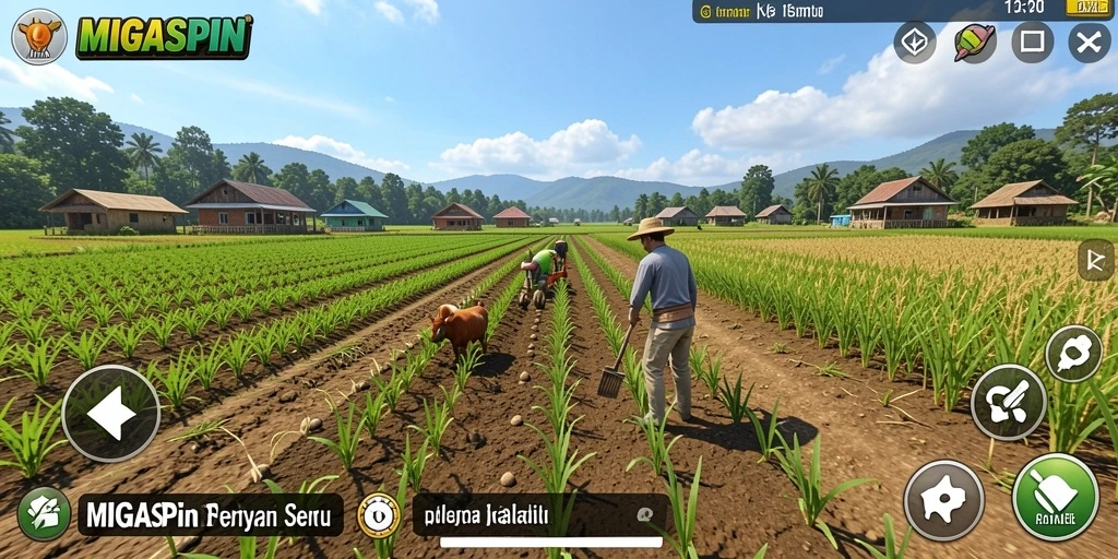 Tampilan gameplay MIGASPIN yang menarik dan seru.