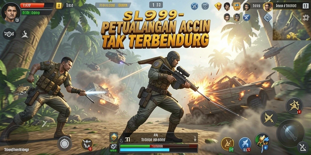 Tangkapan layar utama dari gameplay aksi SL999 yang penuh adrenaline.