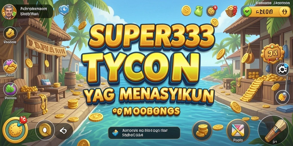 Tampilan gameplay mengasyikkan dari SUPER33, simulasikan bisnis Anda sendiri.