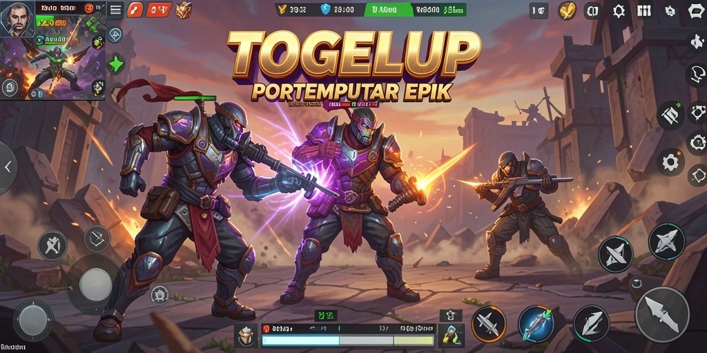 Tampilan mendebarkan dari gameplay TOGELUP dalam pertempuran Battle Royale.