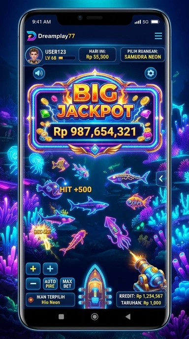 Tampilan antarmuka aplikasi dreamplay77 yang menarik dan user-friendly.
